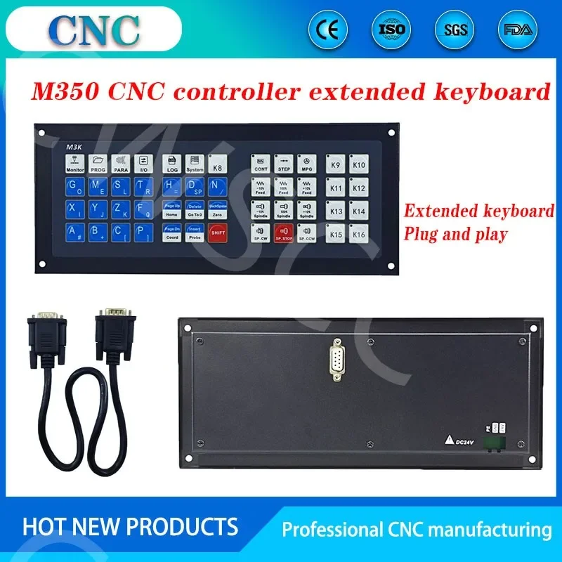 M350 3 4 5 axis CNC controller extended keyboard keys