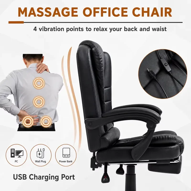 Modern Executive Office Chair High Back Ergonomic Boss Seat Comfortable Leather Mesh Swivel Design PP Material for Home Work