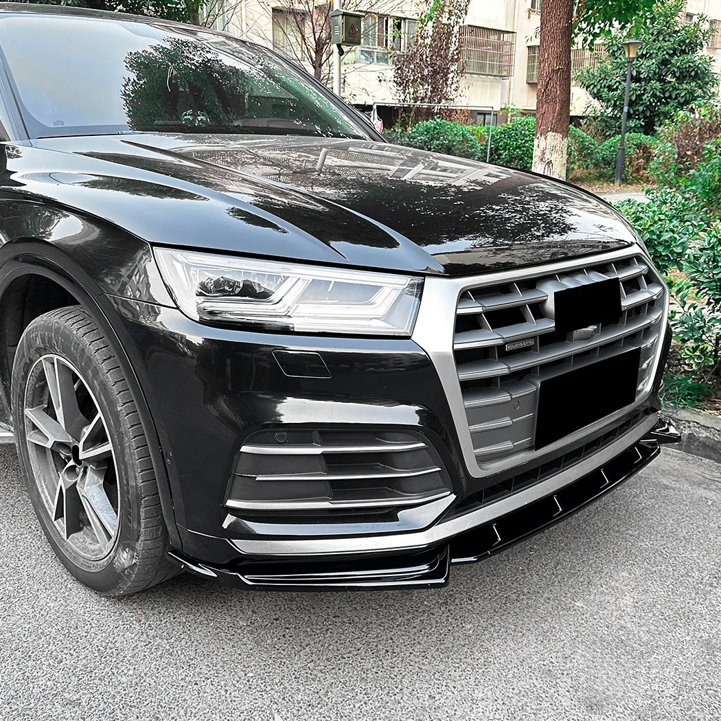 Zestawy karoserii z dolnym rozdzielaczem, dyfuzorem i spojlerem Tuning dla AUDI Q5 SQ5 FY S-Line 2018 2019 2020 Przedni zderzak samochodowy Canard Lip Trim — zdjęcie 4