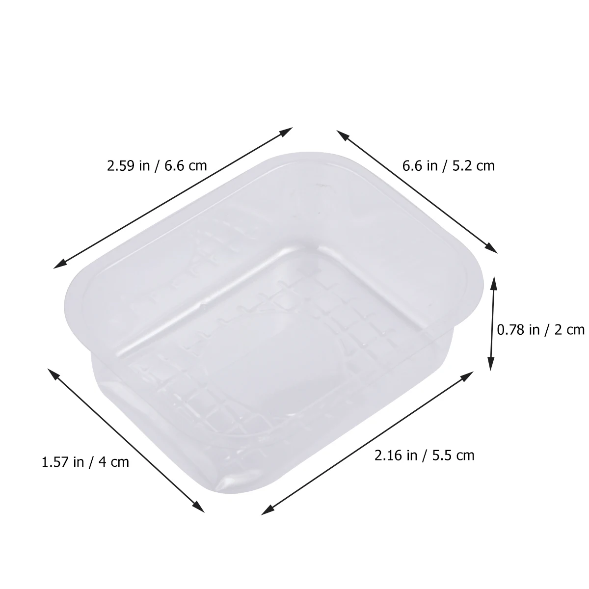 

100 Pcs Plastic Inner Tray Transparent Food Grade Eco Friendly Non Safe for Dessert Snack Cake Packing Blister Trays