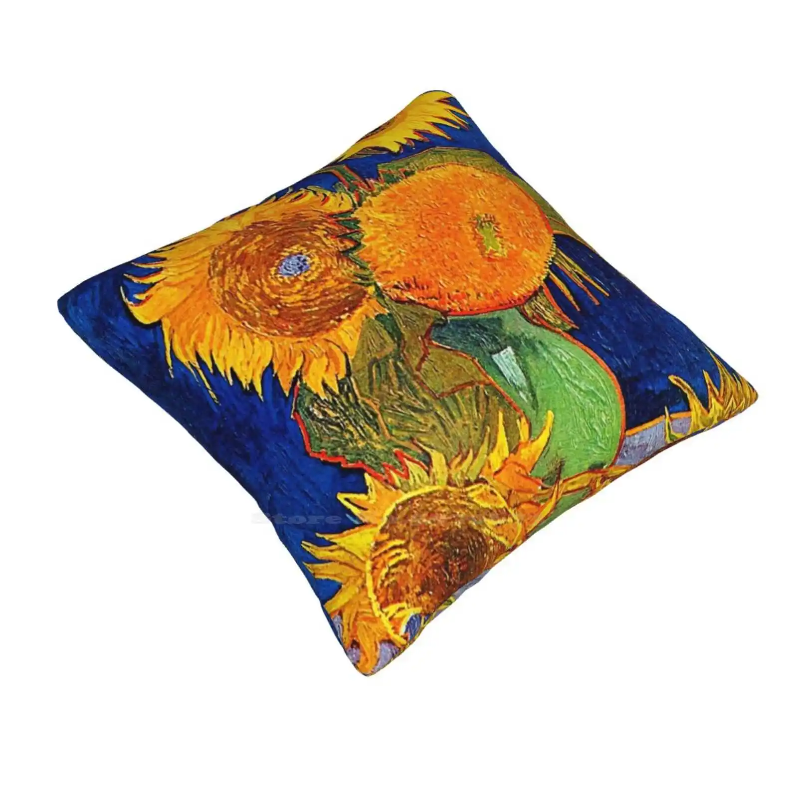 Van Gogh-Vase With Five Sunflowers Soft Comfortable Pillowcase Sunflowers Van Gogh Sunflowers Vincent Van Gogh Vase With Five