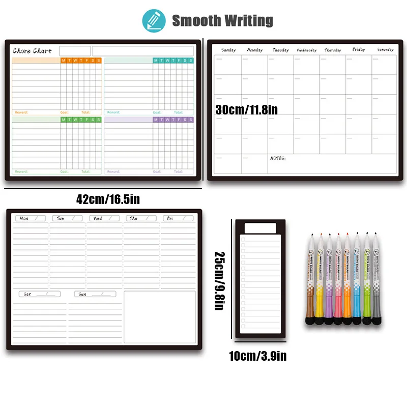 1 Set magnetischer Kühlschrankaufkleber, Kalender, magnetisches Whiteboard, Wandaufkleber, Lernplan, Kühlschrankaufkleber, Nachricht, Boa