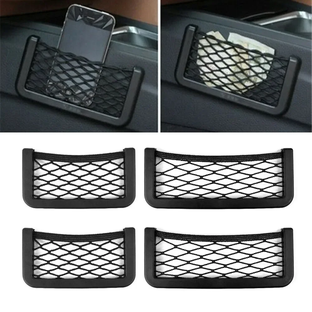 4/1pcs Car Seat Backrest Storage Net Campervan Boat Storage Bag Pocket Organizer 32*21cm Interior Accessories Storage Net