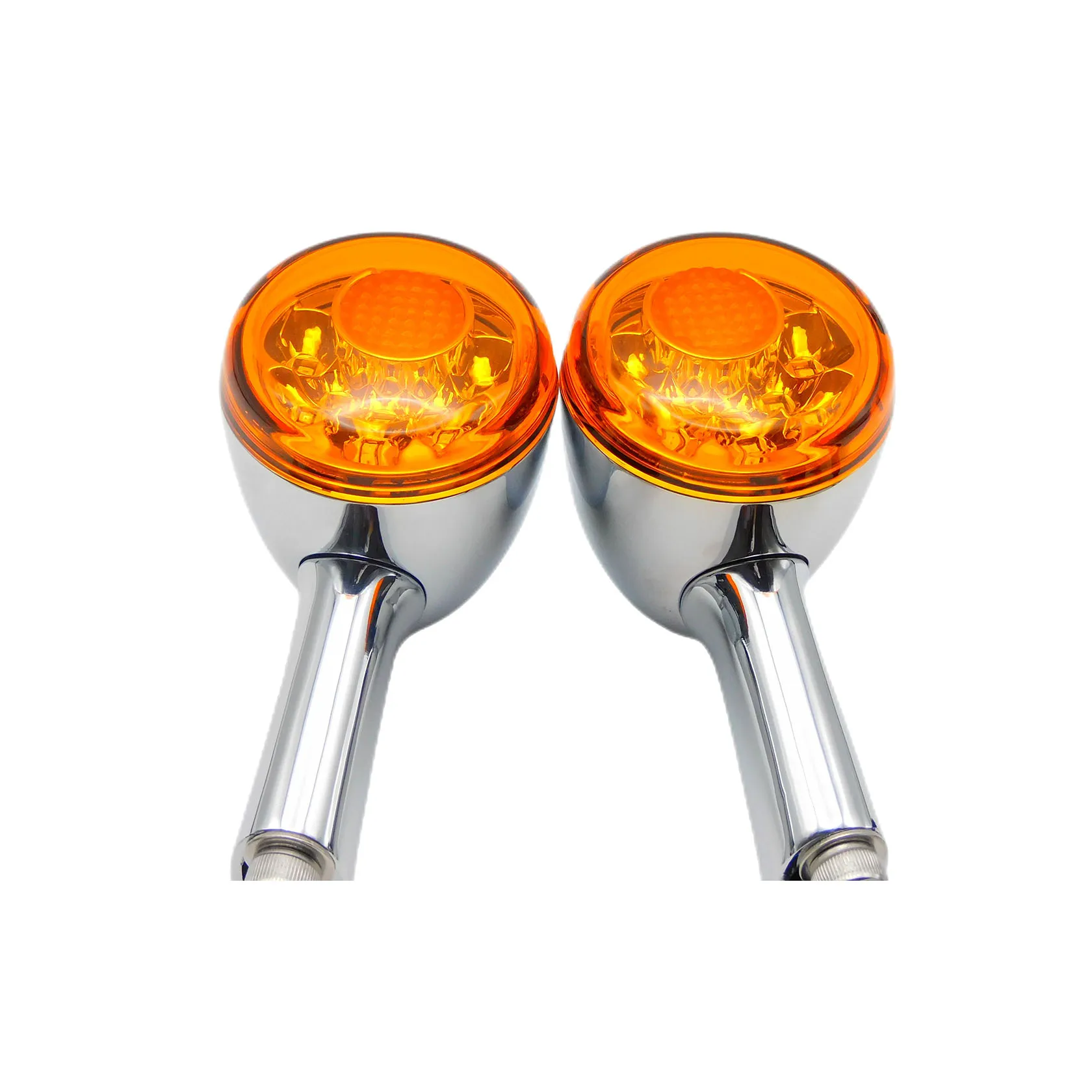 2xMotorcycle Chrome Rear Turn Signals Indicators LED Lights For Harley Sportster 883 Iron XL1200 Super Low Roadster 1992-2022