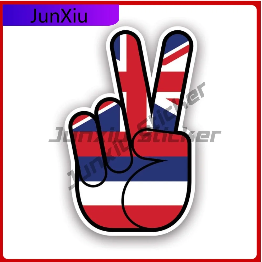 

Hawaii State Shaped Peace Sign Sticker Cute Window Waterproof Vinyl Decal For Toilet Seat Decor Sticker Creative Protection Fun