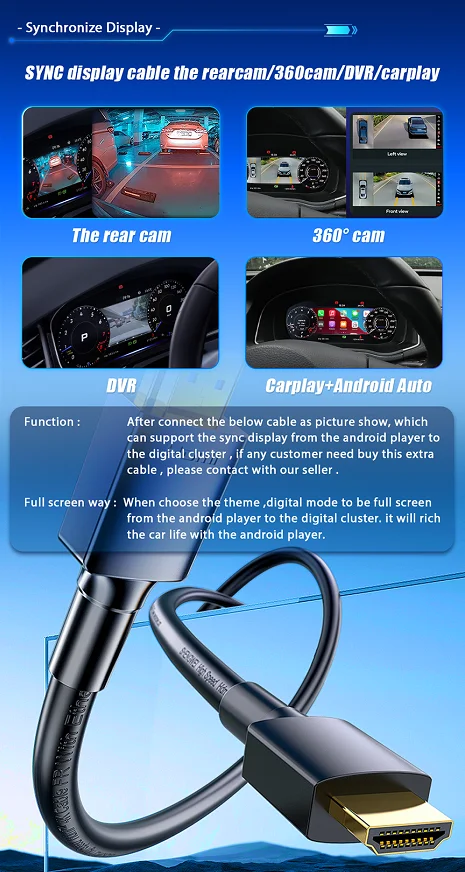 10.25'' Prelingcar Digital Dashboard For Audi A3 8P A3 8V2008-2019 Years Car Lcd Panel Speedometer Virtual Cockpit