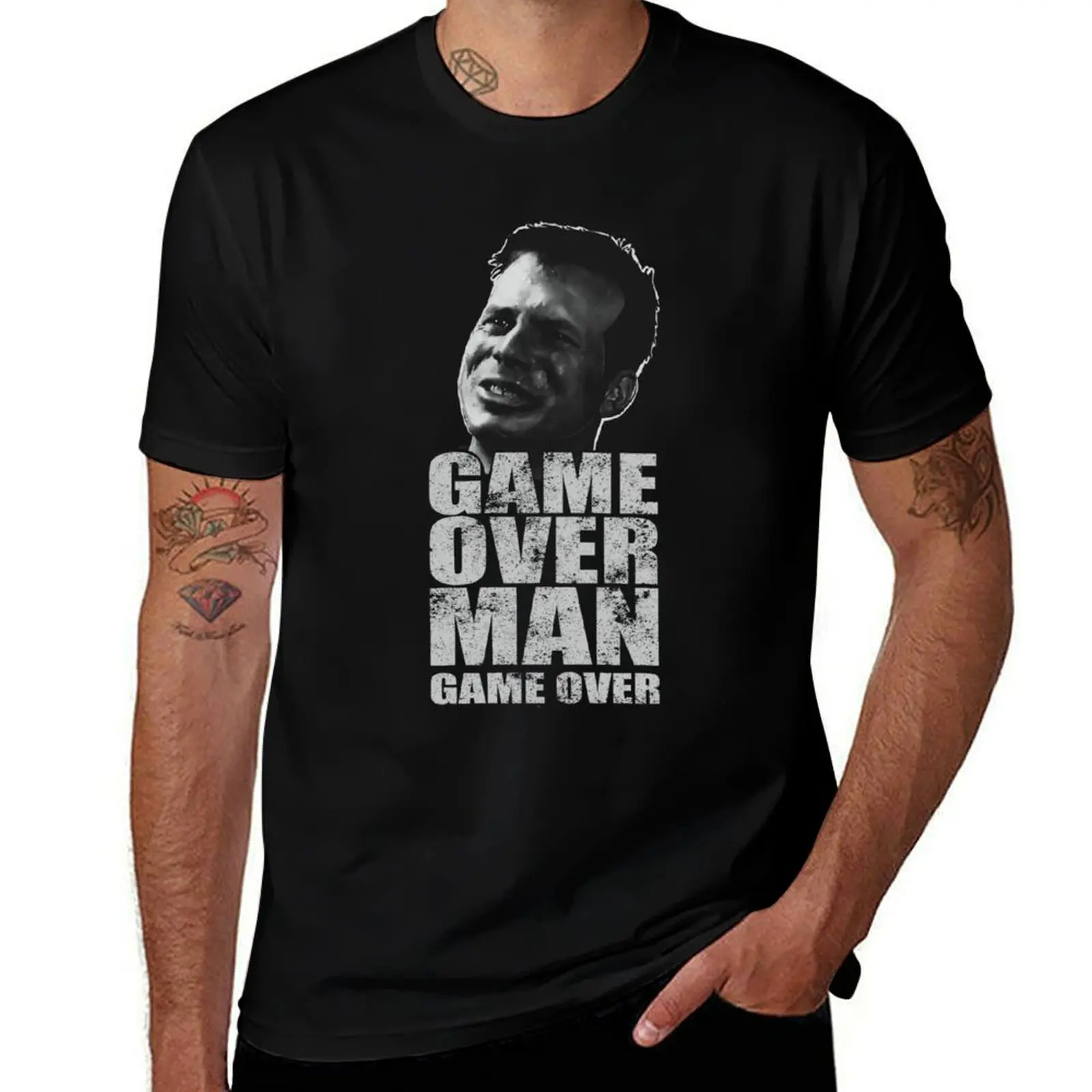 

Game Over Man T-Shirt funny costumes sports fans gifts for boyfriend black t-shirts for men