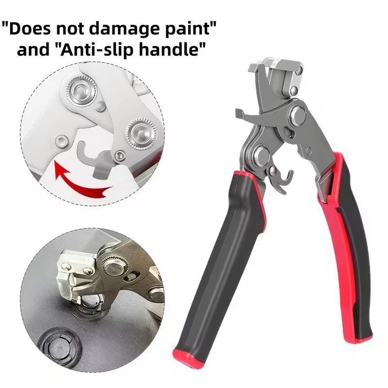 Car Clip Pliers Stainless Steel Automotive Snap Pliers Fastener Remover for Mechanics DIY Garage Workshop Users