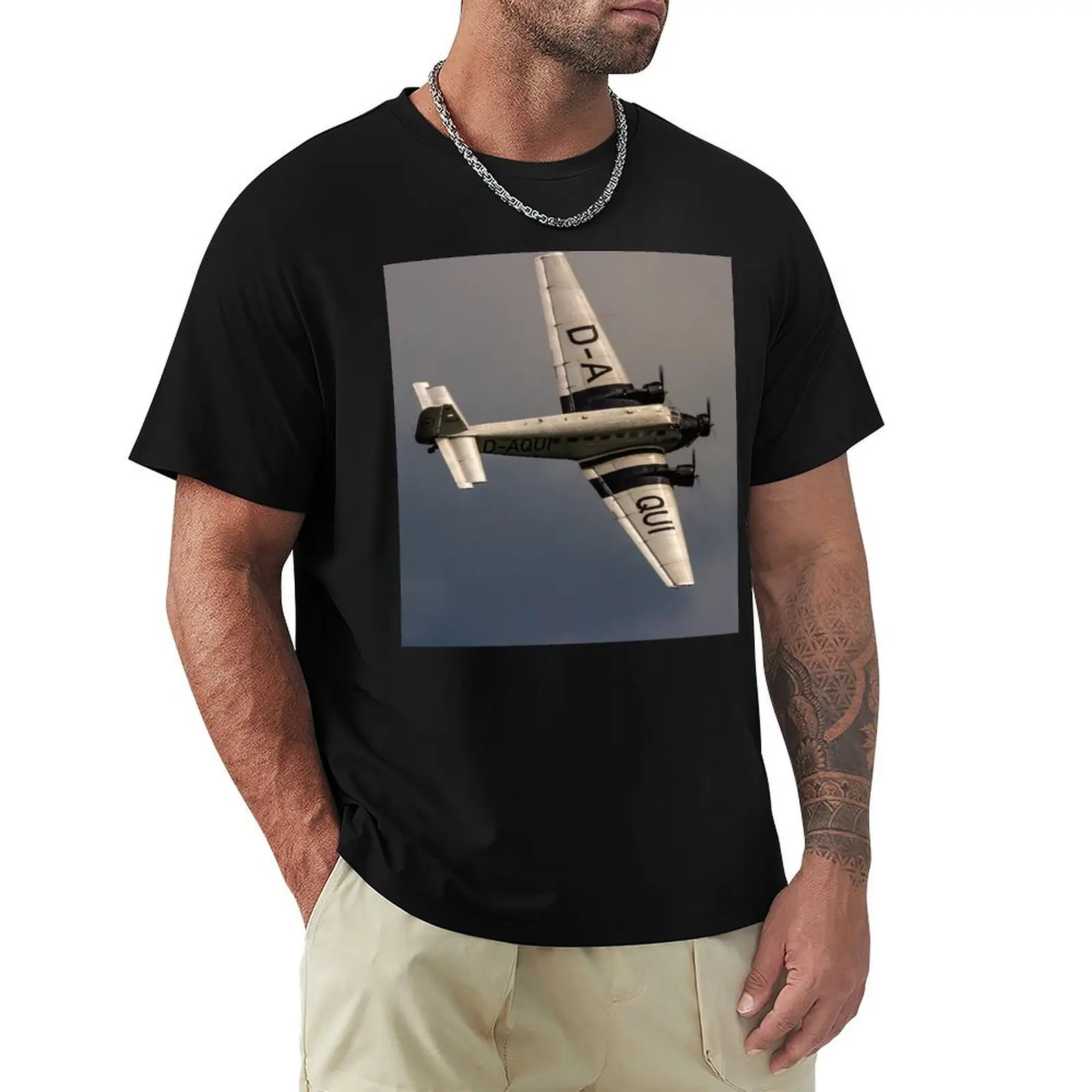 Junkers Ju 52/3m D-CDLH 'Tempelhof' T-Shirt Labor Work Casual T-Shirt