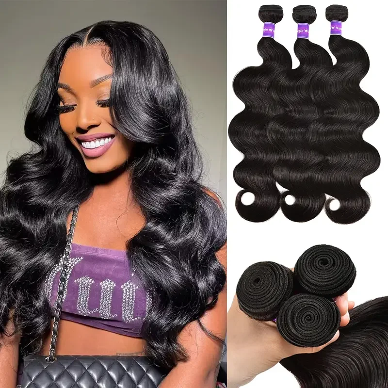 

Body Wave Bundles Human Hair 1 3 4 Human Hair Bundles 100% Unprocessed Brazilian Human Hair 5 Bundles Weaves for Women Natural