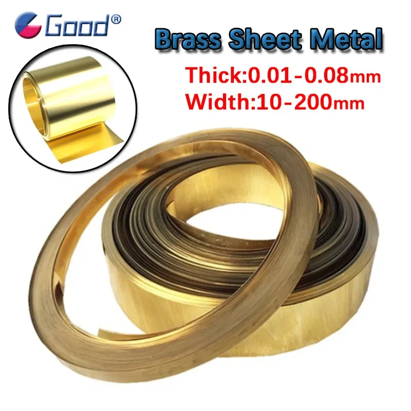 

Brass Metal Thin Sheet Foil Plate Thick 0.01mm 0.02mm 0.03mm 0.04mm 0.05mm 0.06mm 0.08mm Width 10 15 20 25 30 35 40 50 - 200mm