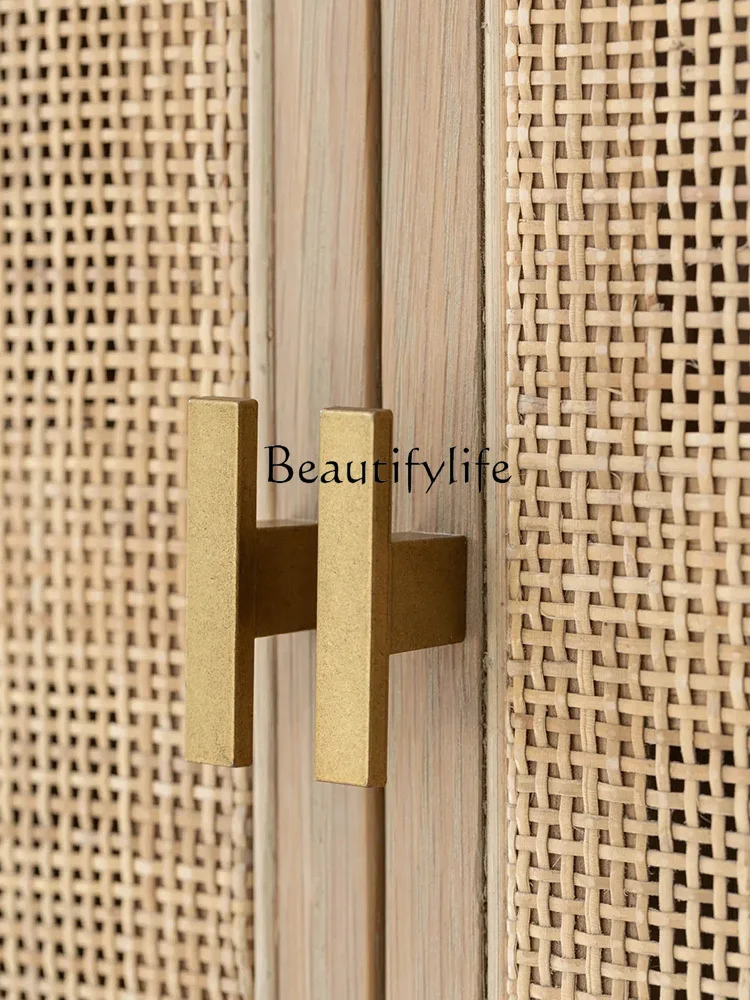 Nordic Retro Massief Houten Locker Designerkast