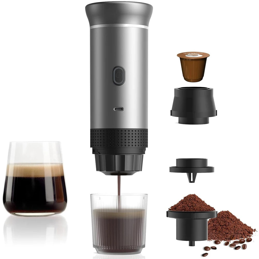 Portable Coffee Maker Espresso Machines, Mini Travel Camping Coffee Makers, Battery Portable Espresso Self-Heating Car Coffee