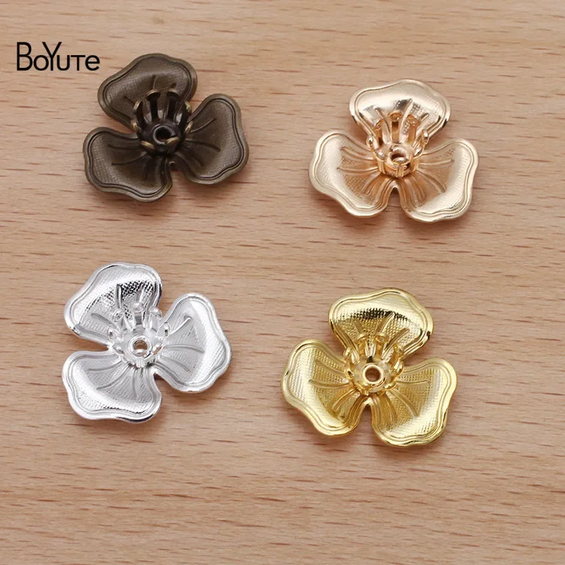 Boyute (Stück/Los) 16mm Stempel Messing Blume Perlen Kappen Materialien hand gefertigten DIY Schmuck Ergebnisse