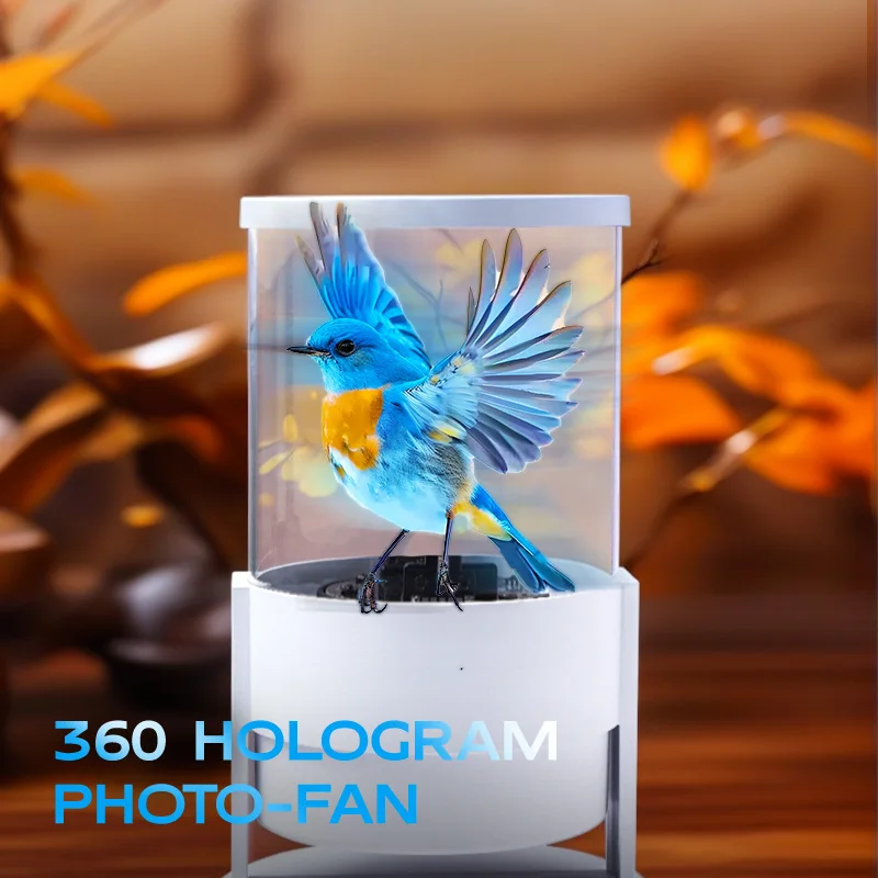 5D Hologram Projector Fan 360 Degree Cylindrica Screen Advertising Display Machine LED Light Beads WIFI Bluetooth Control