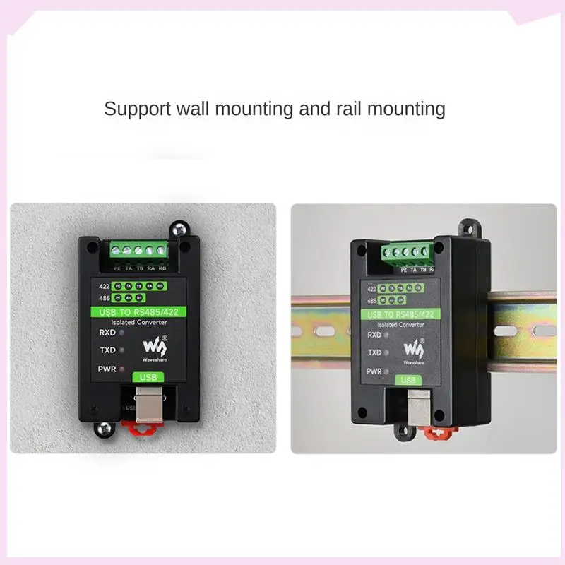 B24B Waveshare USB a RS485/422 Convertidor tipo carril FT232/SP485 Chip FT232RNL 300Bps-3Mbps Convertidor USB