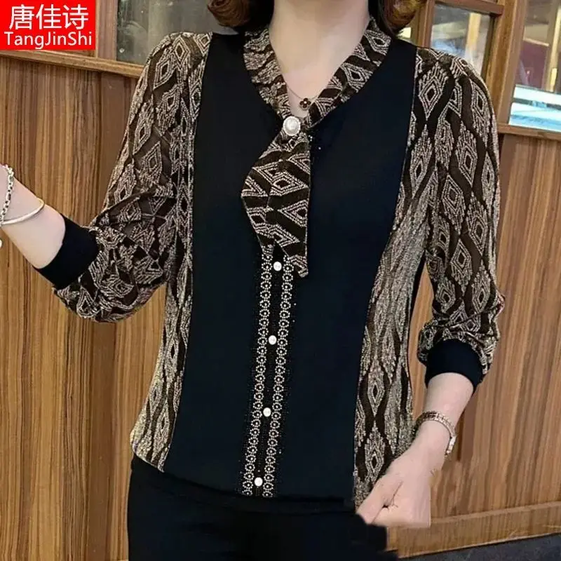 

Элегантная осенняя футболка с длинными рукавами и перекрестным вырезом, топы