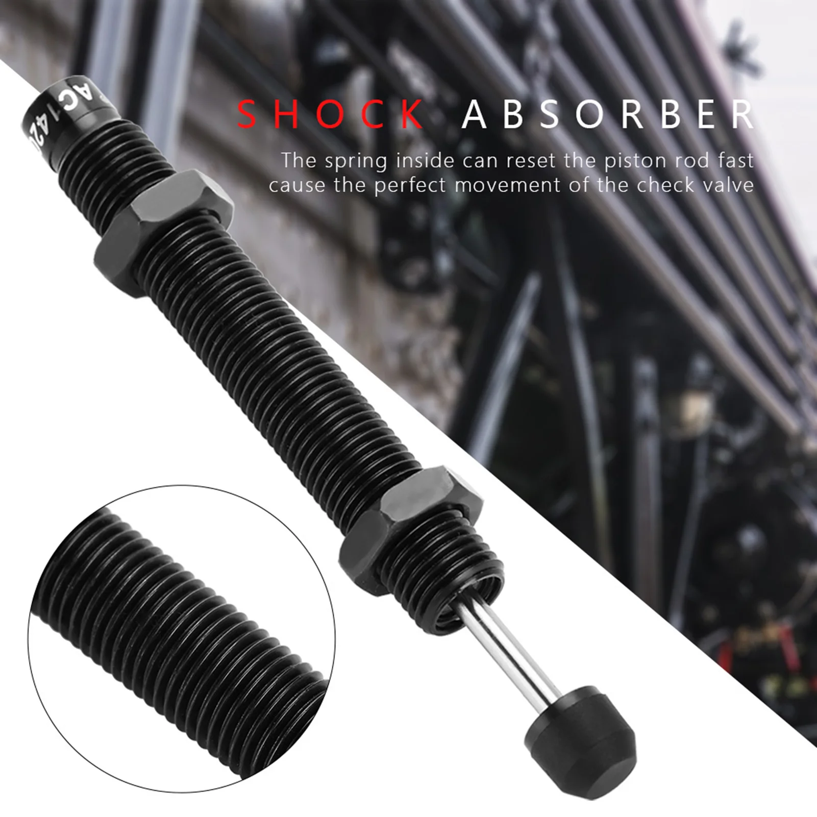 

M14 x 20mm Stroke Oil Pressure Shock Absorber for Pneumatic Air Cylinder AC1420-2 Oil Pressure Absorber Pneumatic Shock Absorber