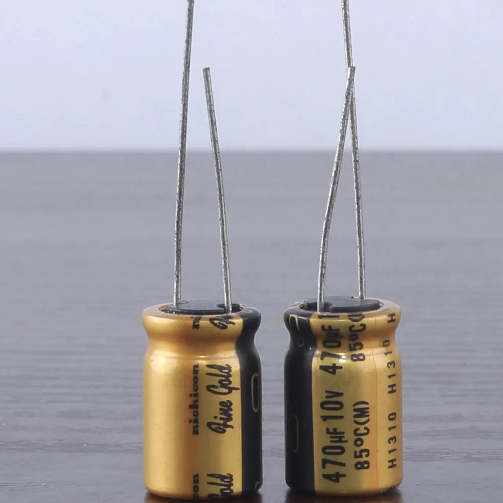 2 Stuks Nichicon Muse Fg (Fijn Goud) 470Uf 10V 470mfd Audio Condensator Voor Audio Cap