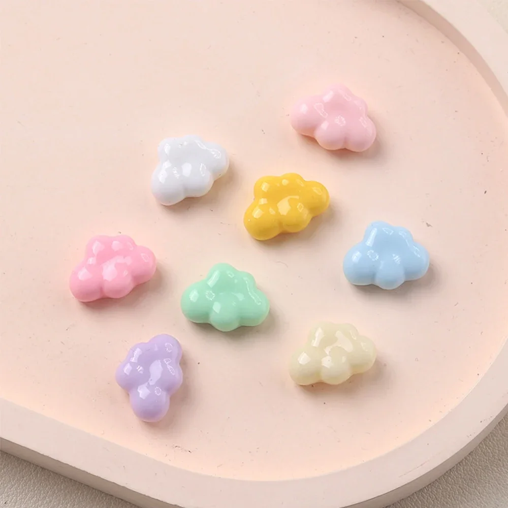 20PCS Shiny Mini Clouds Series Miniature Flat Back Resin Cabochons For Hairpin Scrapbooking DIY Home Decor Craft Accessories