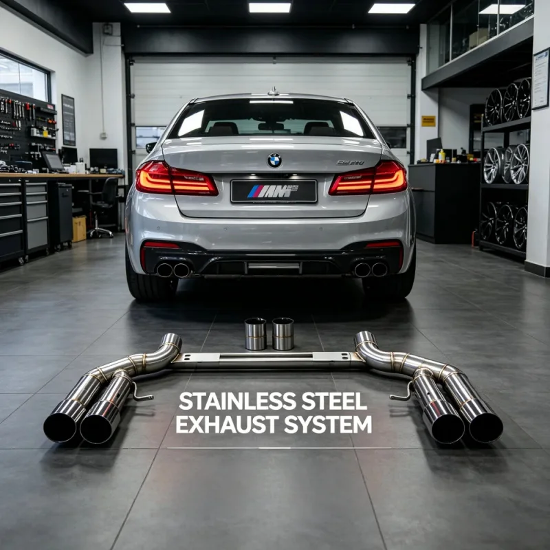 

Automobile Exhaust Pipe Axle Back for M5 F90 4.4T 2017-2021 Stainless steel tail exhaust system four-tip appearance upgrade
