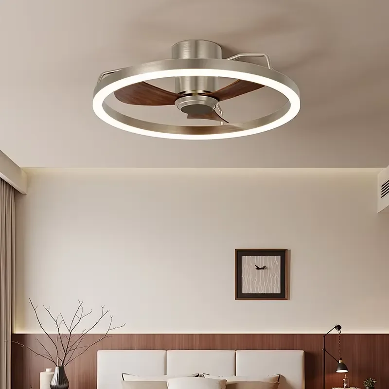 Home Bedroom Hotel Fixture Fan Light Modern LED Iron Ceiling Fan with Light BedRoom Livingroom Aluminum Fan Chandelier Lamp - view 2