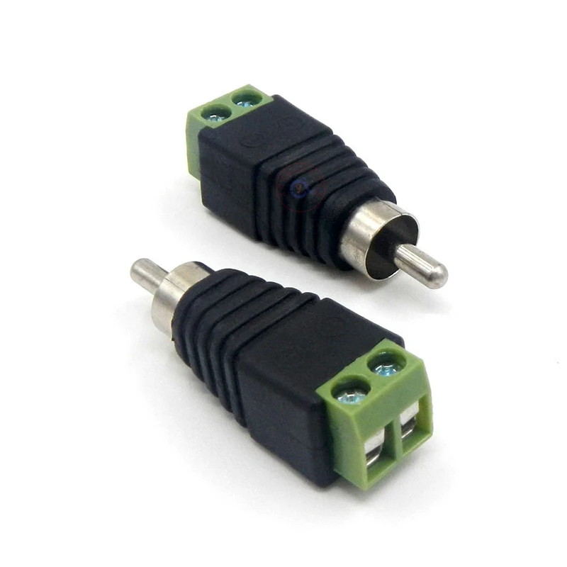 100pcs Coax Cat5 RCA Male Connector Coax AV Plug Adapter BNC UTP Video Balun Camera Connector RCA Adapter Plug L19