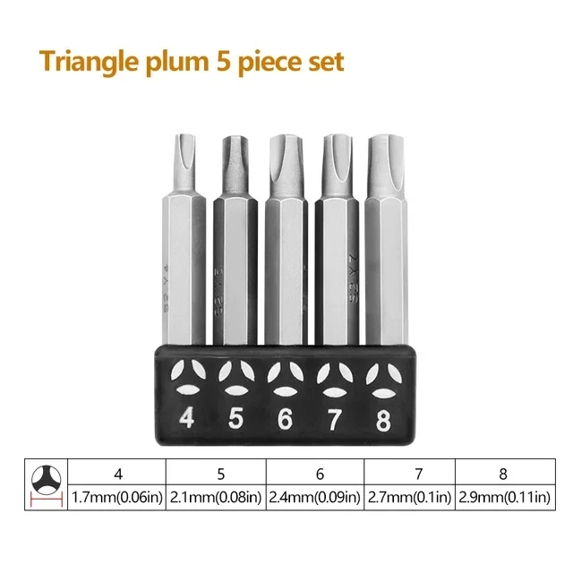4-13 Stuks Speciale Vormige Schroevendraaier Set 50 Mm U-vormige Y Type Driehoek Innerlijke Pruim type Cross Drie Punten Schroevendraaier Bit Gereedschap