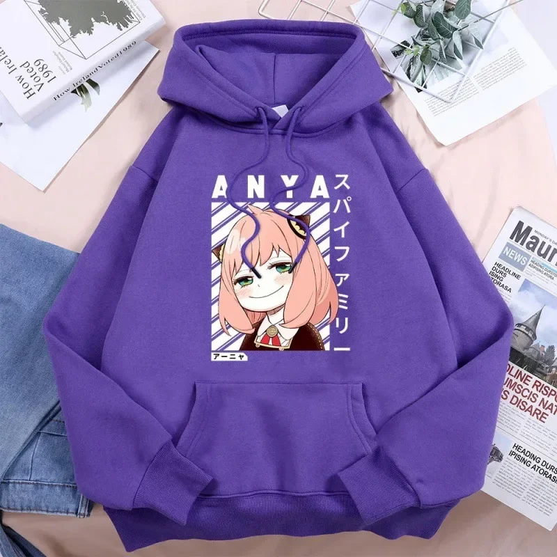 Spy X Family Anime Printed Fashion Urban Street Clothing Simple Creative Loose Hoodie Youth Popular Leisure Sports Women