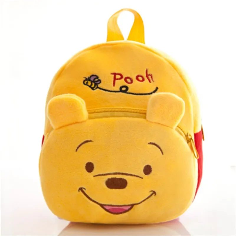 Zaino in peluche Disney Topolino Carino Minnie Winnie The Pooh Stitch Borsa da scuola per bambini Peluche Kawaii Regalo di compleanno per bambini