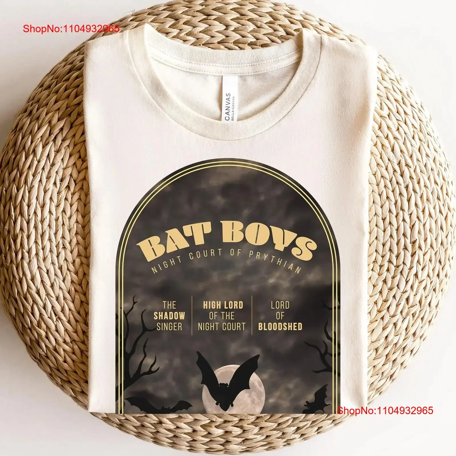 

Футболка Bat Boys Acotar Velaris Night Court Merch Трон стекла Crescent City Сара J Маас Книгаток Рисланд и Фейре