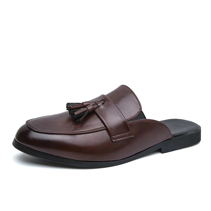 Summer Mules Men Half Slippers Large Size 45 46 Commuting Outdoor Muller Open-back Casual Shoes Simple and Versatile Lazy Shoes