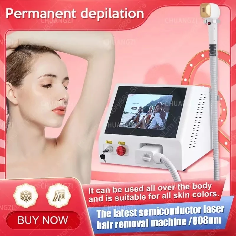 

New Diode 3500W High-Power 755nm 808nm 1064nm Three Wavelength Hair Removal Machine Cold Head Painless Hair Removal Device.