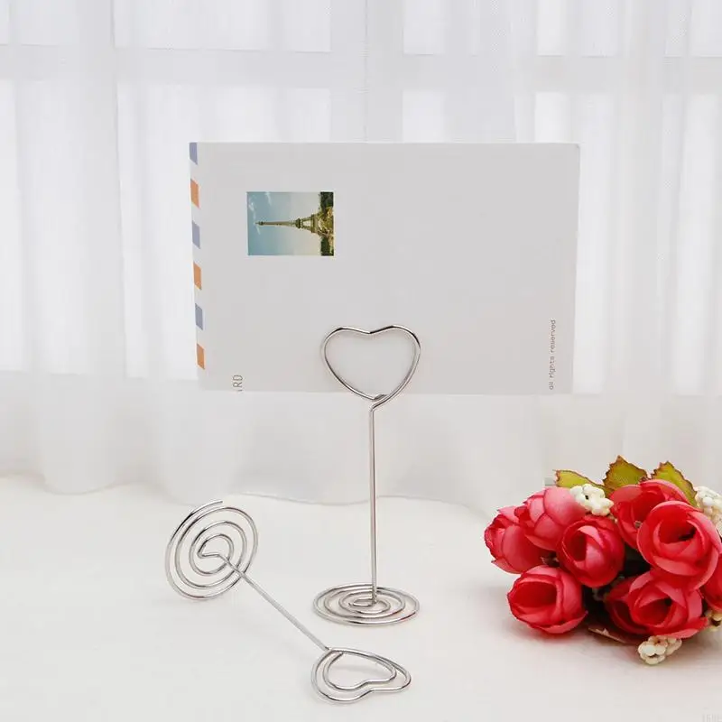 45Be 10pcs Bomboniere matrimoniale Tabella Place Card Table Foto Memo Clips Base Clips Base
