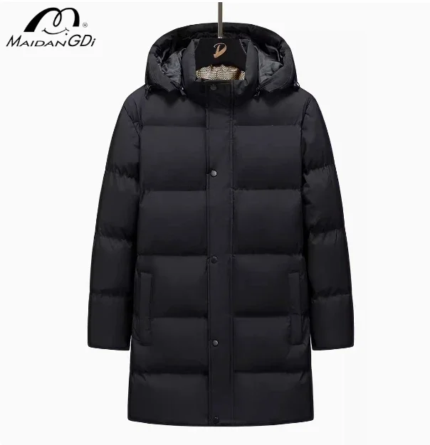 MAIDANGDI 2024 Winter New Graphene Cotton  Casual Fashion Trend Loose Large Size Thickened Warmth Medium to Long Down Jacket Top