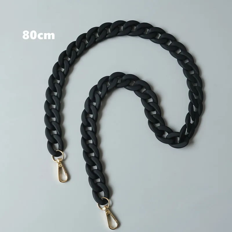 Neue modische Damenhandtaschen-Accessoire-Kette, matt, lila, schwarz, beige, Harz-Kette, mattierter Riemen, Damen-Clutch, Schultertasche, Kette – Detail 20