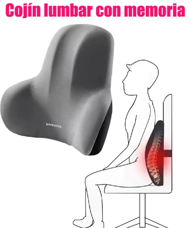 

Memory Foam Lumbar Back Cushion for Car Office Gaming Chairs and Postpartum Waist Support Multi Functional Pain Relief Pillow