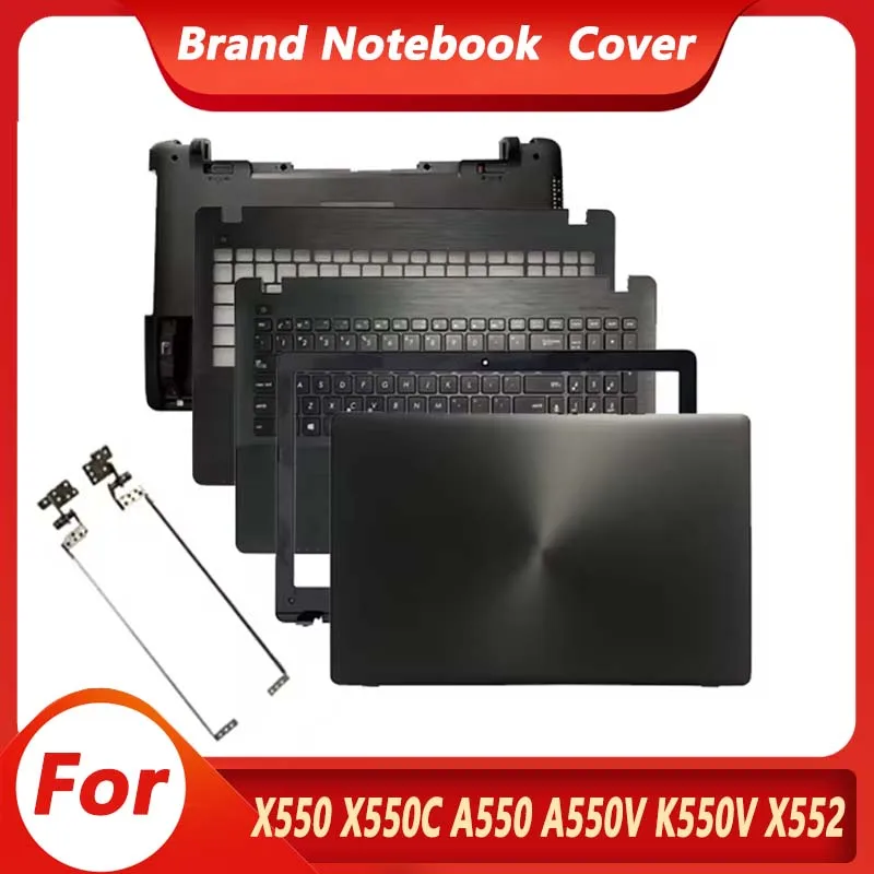 NOVO Para X550 X550C A550 A550V K550V F550 Y581L X552 Tampa Traseira LCD do Laptop, Moldura Frontal, Palmrest, Base Inferior e Dobradiças