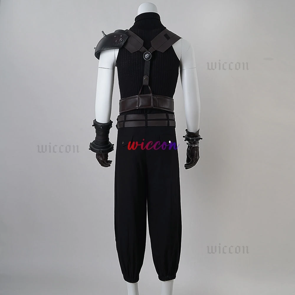 Spiel FF VII Wiedergeburt FINAL FONTASY Cloud Strife Cosplay Kostüm Perücke Anime Cloud Cosplay Uniformen Schuhe Halloween Karneval Outfit