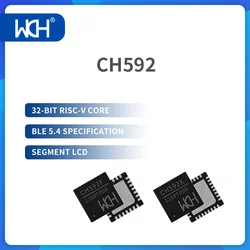 20 шт./партия, CH592 RISC-V MCU Bluetooth с низким энергопотреблением (BLE) 5,4 USB 2,0, полноскоростной сегментный ЖК-дисплей 2,4 ГГц RF