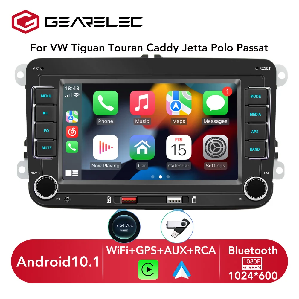 7inch Car Radio Multimedia MP5 Player With WiFi GPS CarPlay Android Auto For VW POLO GOLF 5 6 Plus PASSAT B6 JETTA TIGUAN TOURAN