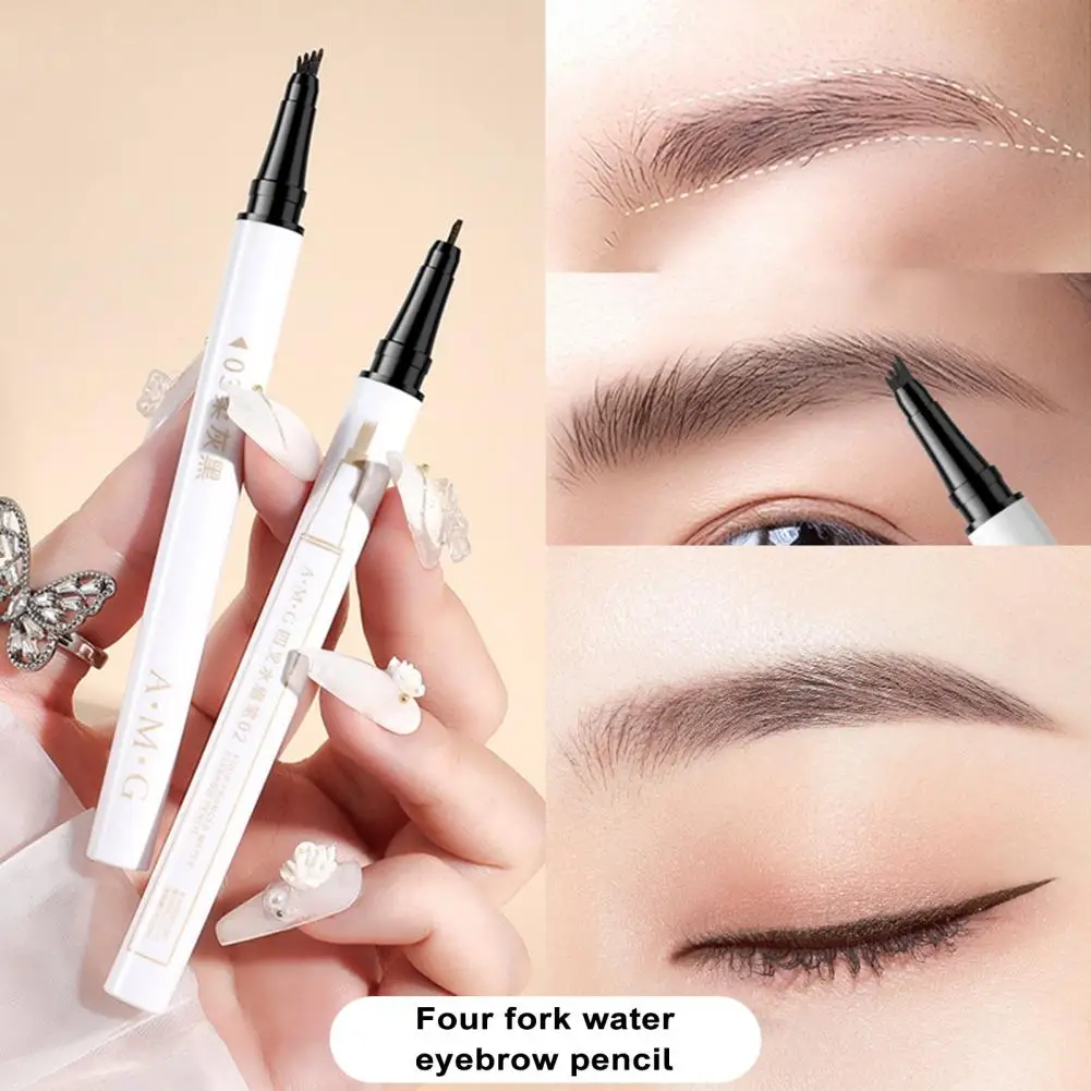 Stylo de microblading pour les yeux, 3 couleurs, liquide imperméable, longue durée, cosmétiques