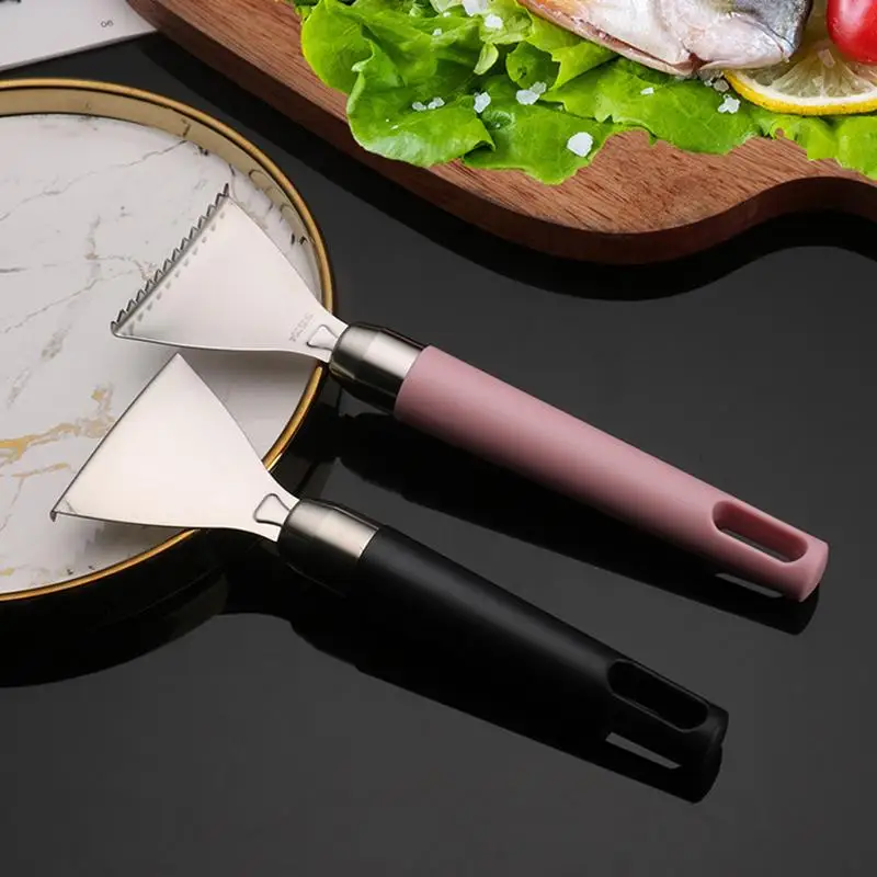 Fish Scraper Stainless Steel Kitchen Fish Scaler Portable Fish Scaler Fish Cleaning Seafood Tool For Home Cooks Chef Kitchen