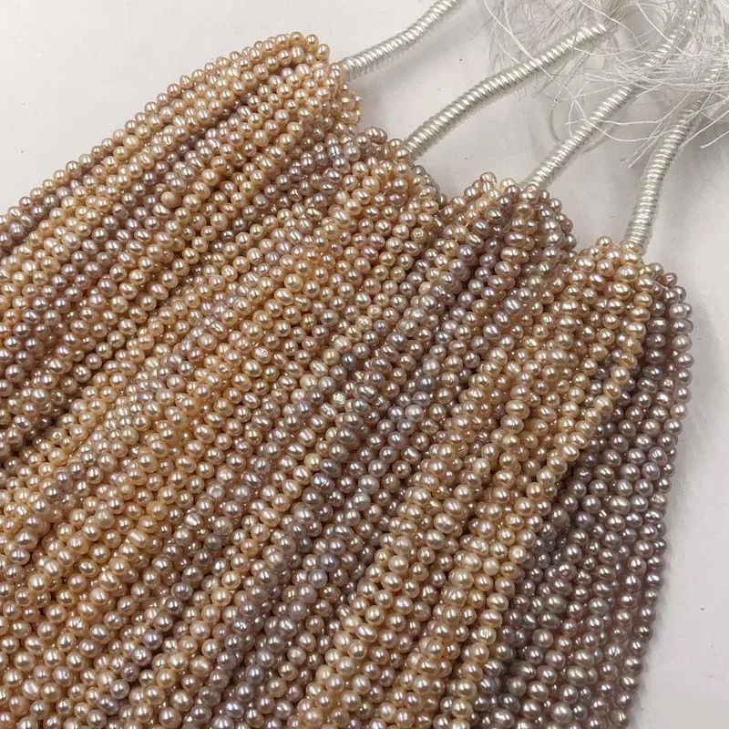 

[ELEISPLWholesale 10 Strands 5mm Mix Freshwater Pearl Loose Beads Strings Near Round Potato #22010285