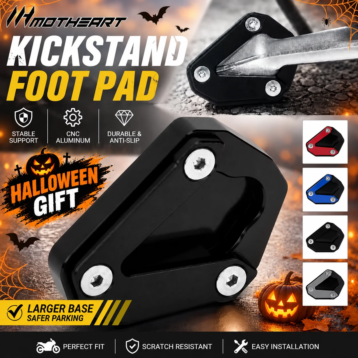 Motorcycle Kickstand Side Stand Enlarger Foot Plate For M1000RR 21‑26 S1000RR 19‑25 S1000R 21‑25 M1000R 23‑25 Accessories