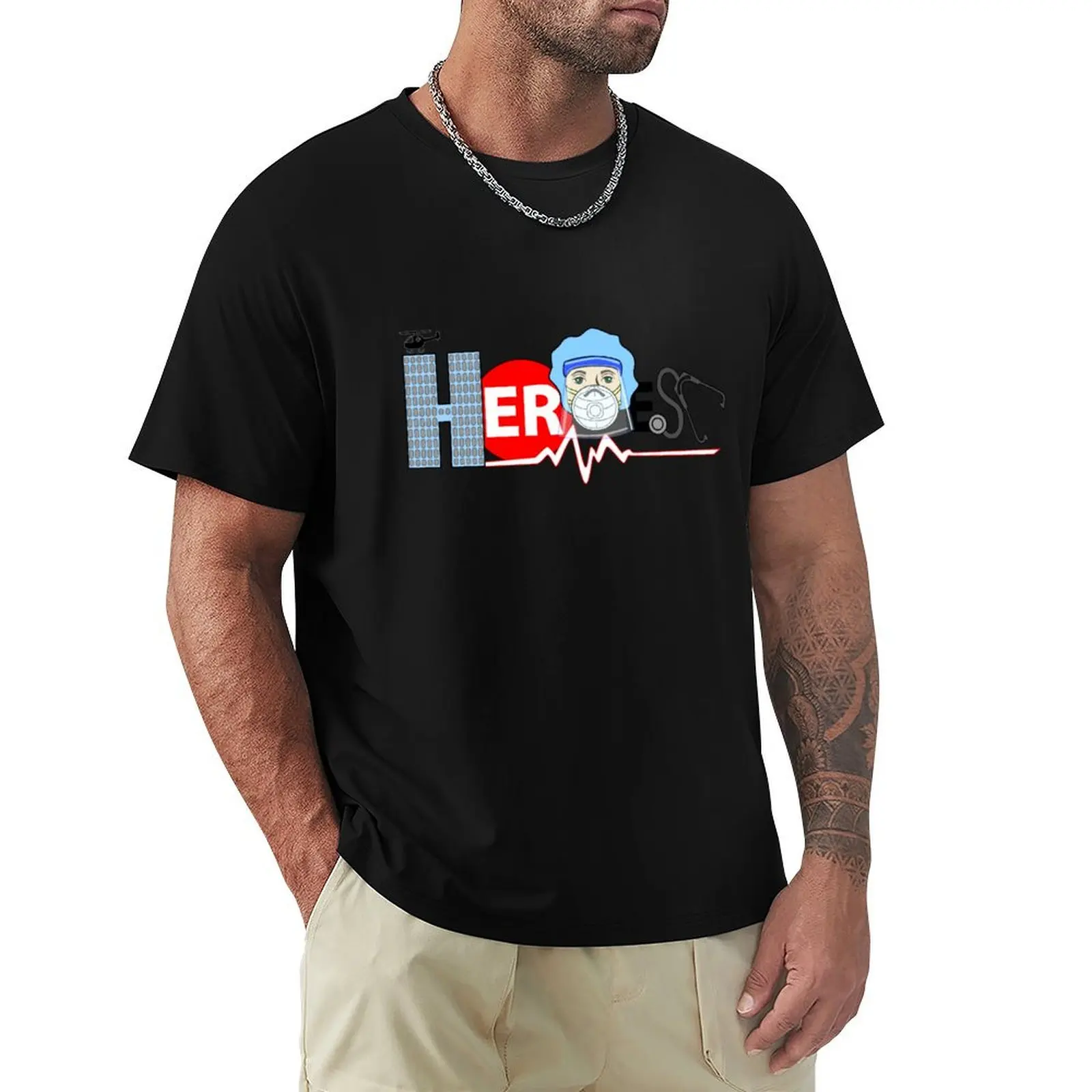 

Medical Heroes Male T-Shirt funny costumes luxury designer sweat mens graphic t-shirts big and tall