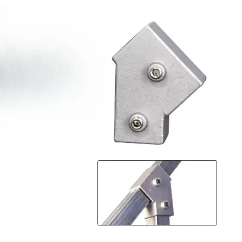 20MM 25MM 30mm Square Tube Connector Aluminum Alloy 45 Degree Tee Fastener Square Tube Joint,4pcs