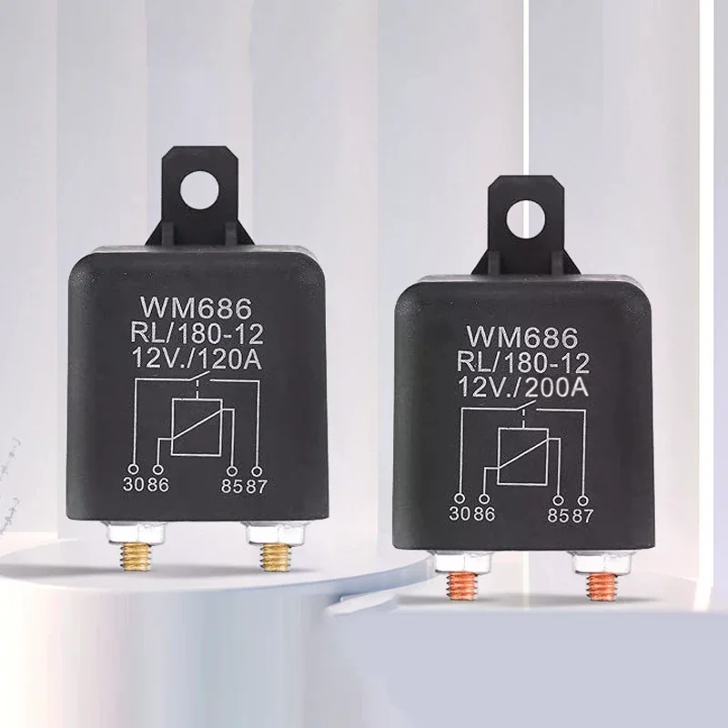 DC 12V 24V 100A 120A 200A WM686 Relay 4 Pin Normal Open Car Starter Relay For Battery ON OFF Split Charge Switch