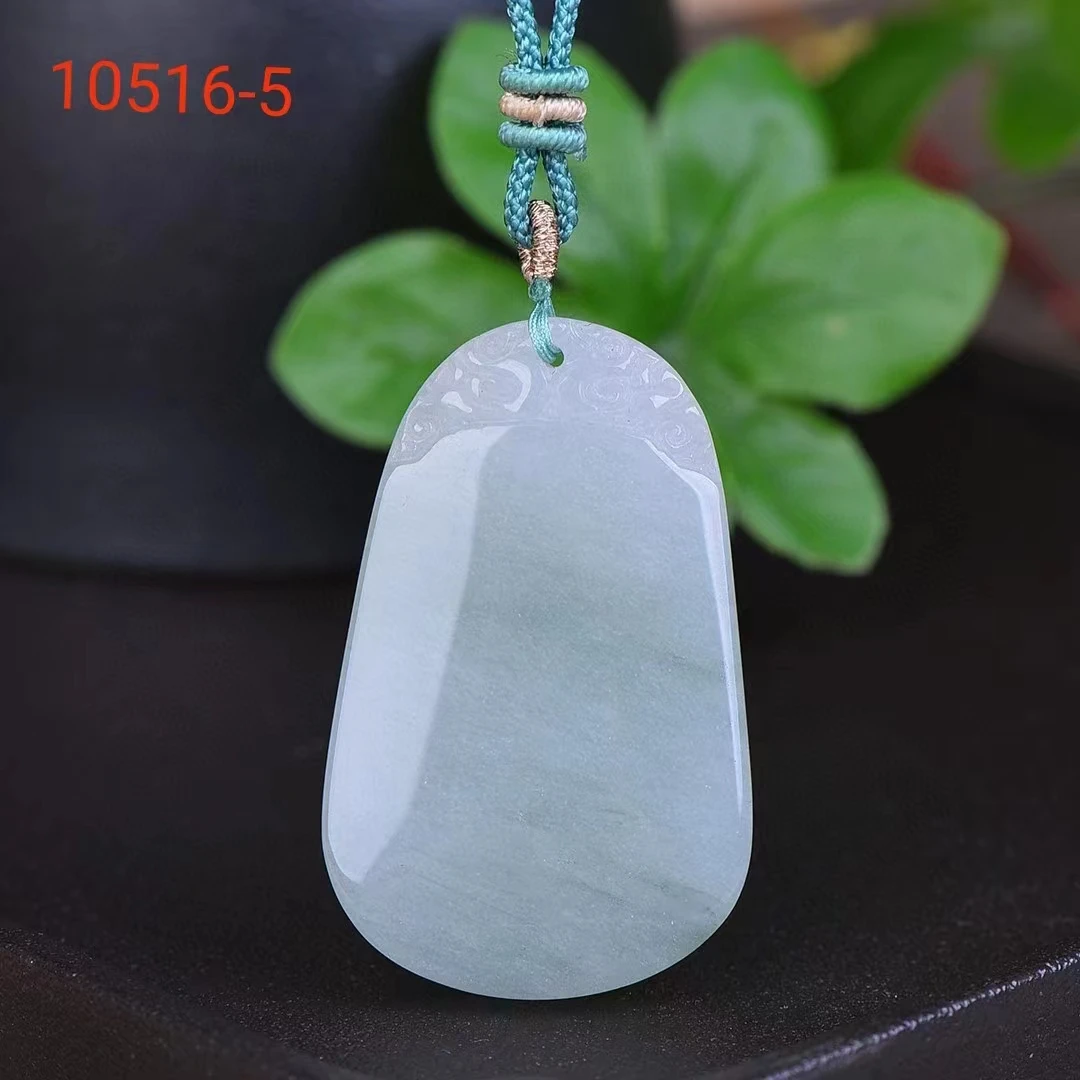 Tianshan Jade Pendant Natural Stone Gemstone Necklace Pendants Men Womens Simple Stylish Mascot Amulet Charms Jewelry Gifts