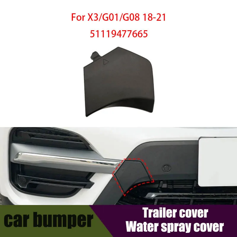 

Car front bumper towing hook eye trailer cover Bumper Tow Hook Cover Glossy Black FOR BMW X3 G01 G08